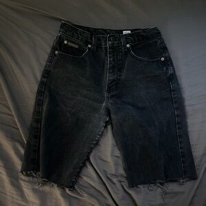 Black Calvin Klein jean shorts

Size 6
